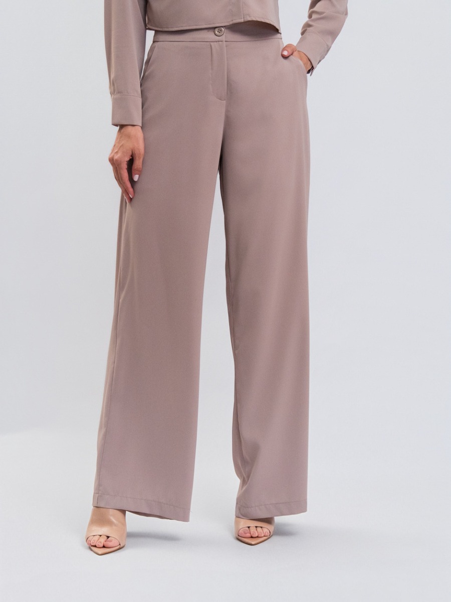 Calça Reisen Pantalona Alfaiataria Bege