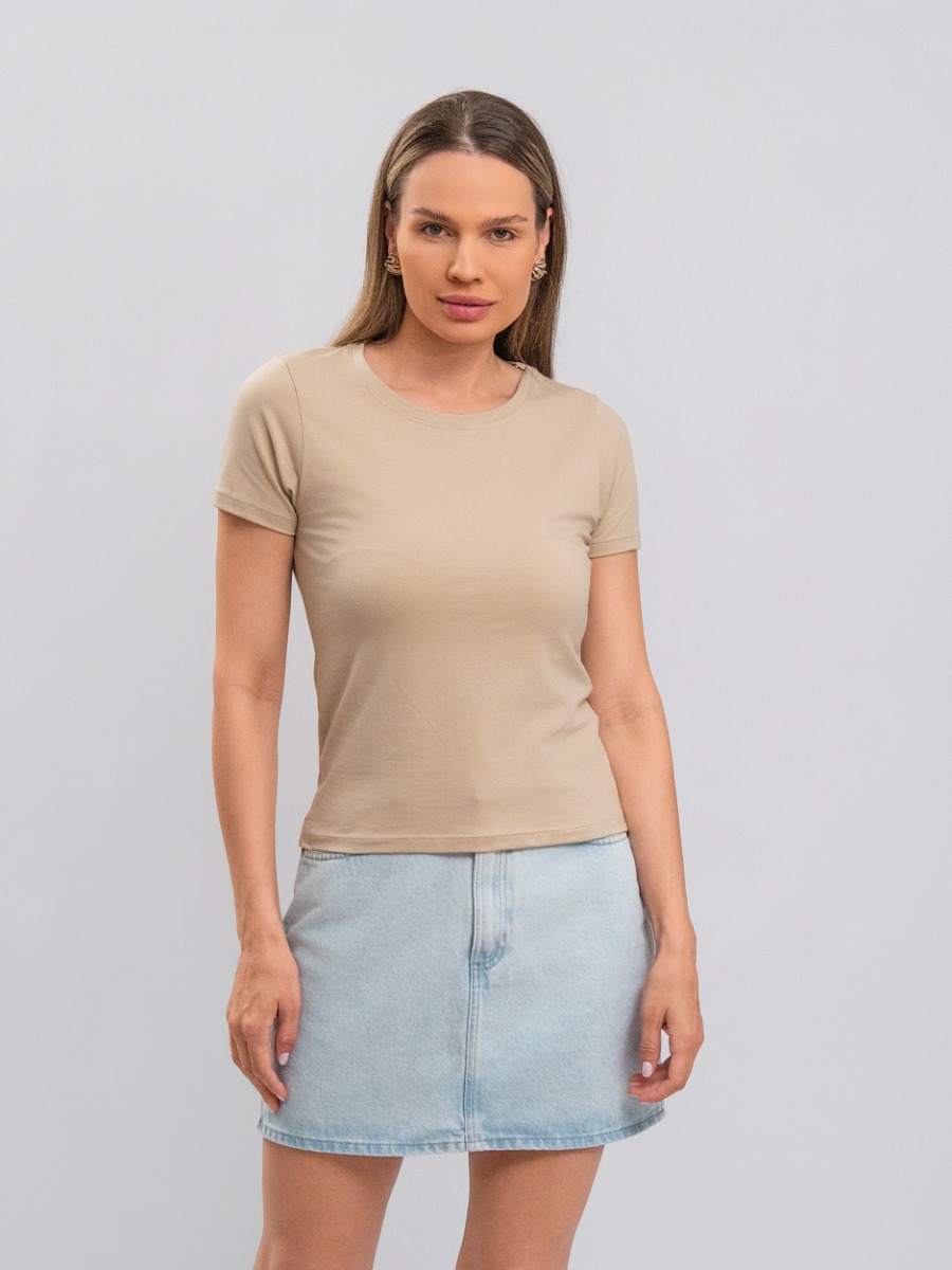 T-shirt Reisen em Algodão Peruano Bege