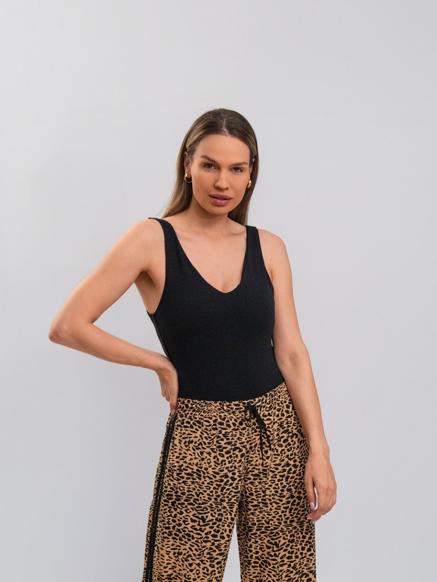 Body Reisen Decote V Preto