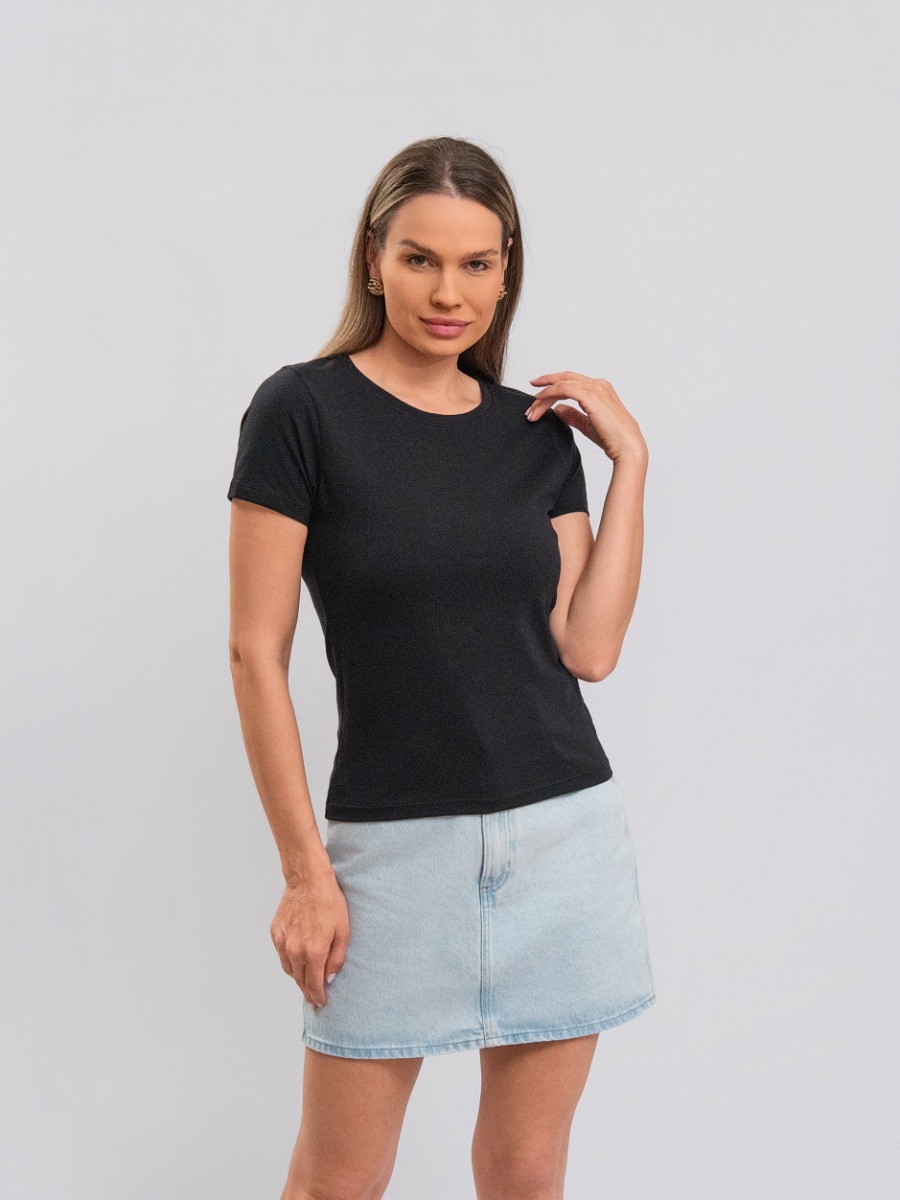 T-shirt Reisen em Algodão Peruano Preto