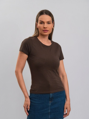 T-shirt Reisen em Algodão Peruano Marrom