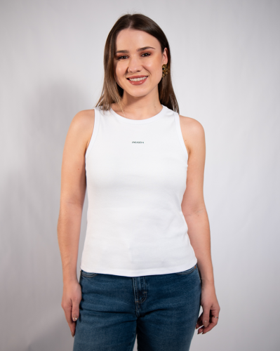 Regata Reisen Canelada Com Logo Bordado Branca