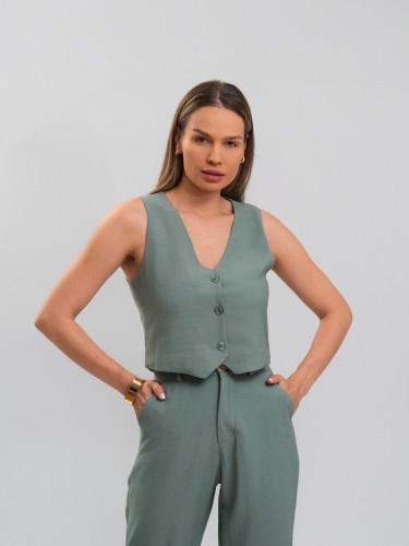 Colete Reisen Alfaiataria Verde