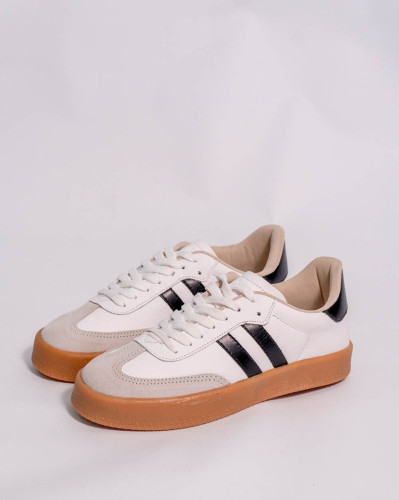 Tênis Reisen Couro Bold Preto E Branco