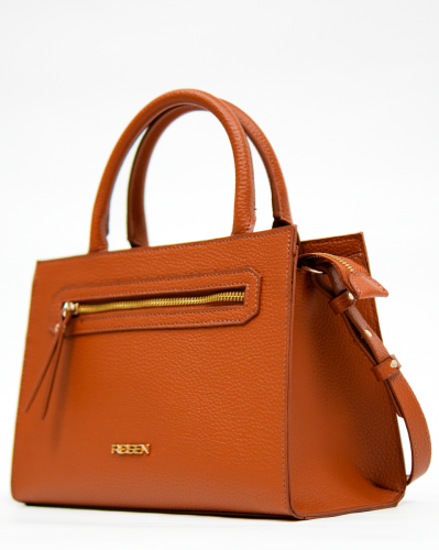 Bolsa Reisen Tote Média Com Zíper Frontal Floater Caramelo