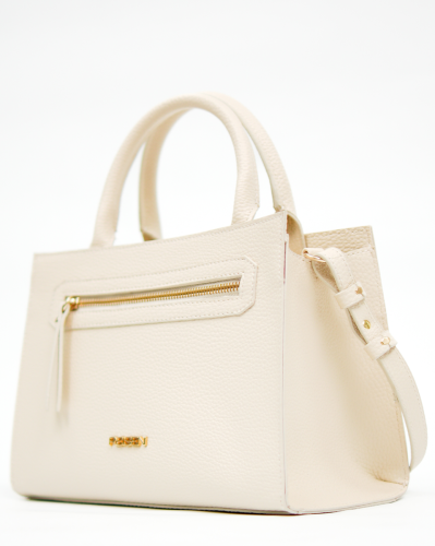 Bolsa Reisen Tote Média Com Zíper Frontal Floater Off White
