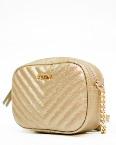 Bolsa Reisen Transversal Pequena Matelasse Floater Dourado