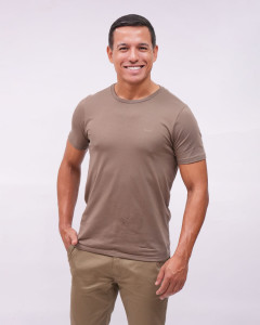 Camiseta Básica Algodão Reisen Marrom