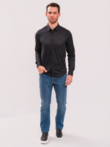 Calça Jeans Reisen Slim com puídos cor média