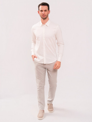 Calça Reisen Slim Mesclada Cinza