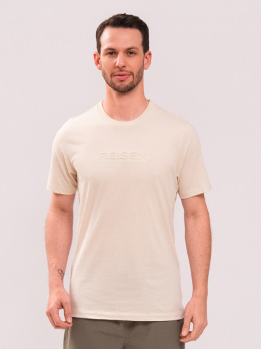 Camiseta Reisen Manga Curta Estampa Alto Relevo Off White