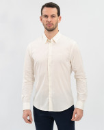 Camisa Slim Reisen em Algodão com Elastano Bege