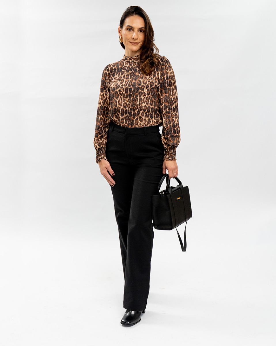 Calça Reisen Boot Cut Alfaiataria Preto