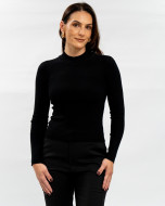 Blusa Reisen Tricô Leve Com Gola Preto