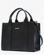 Bolsa Reisen Tote Média Estruturada Listras Frontal Floater Preto