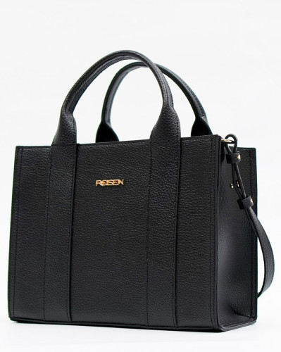 Bolsa Reisen Tote Média Estruturada Listras Frontal Floater Preto