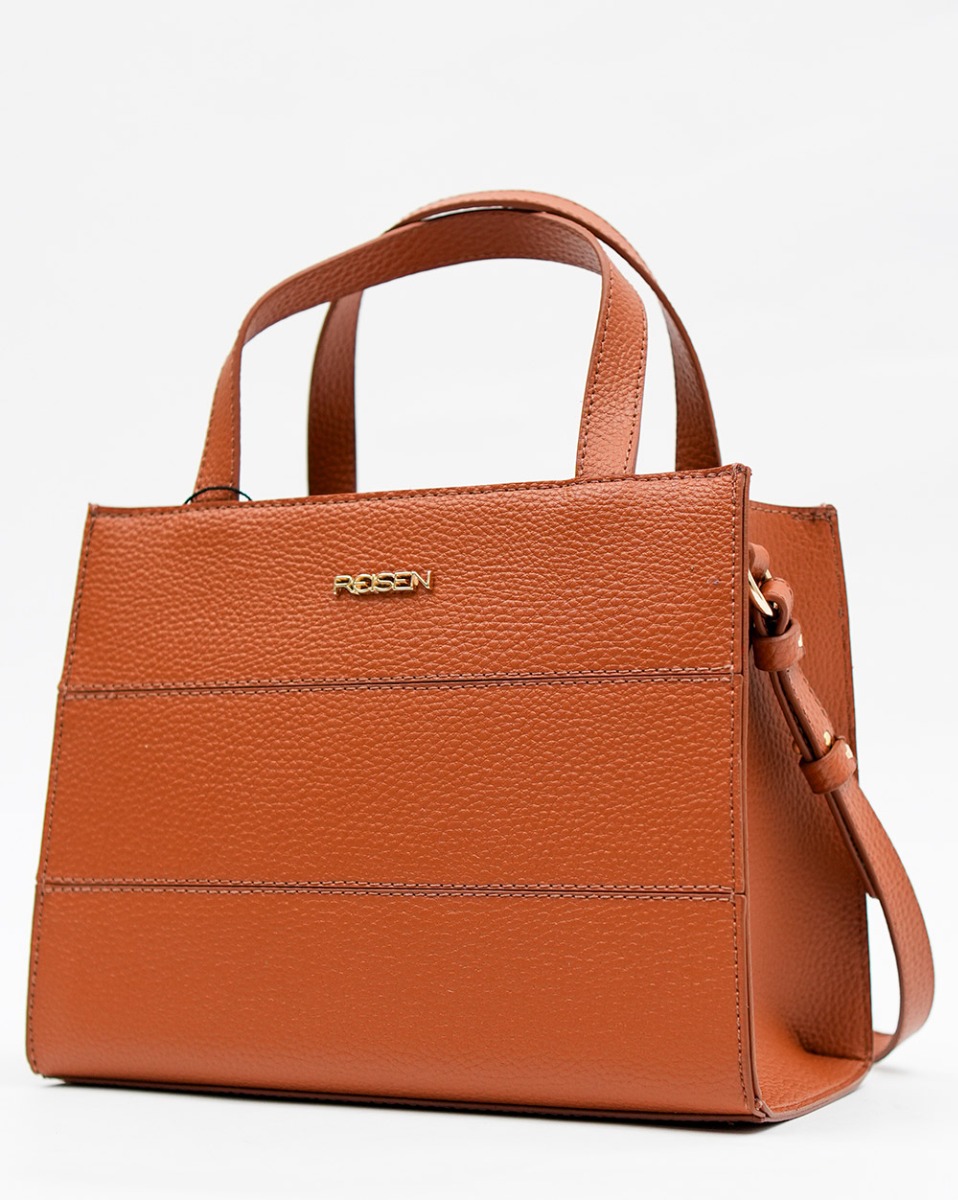 Bolsa Reisen Tote Média Estruturada Com Detalhe Em Costura Floater Caramelo