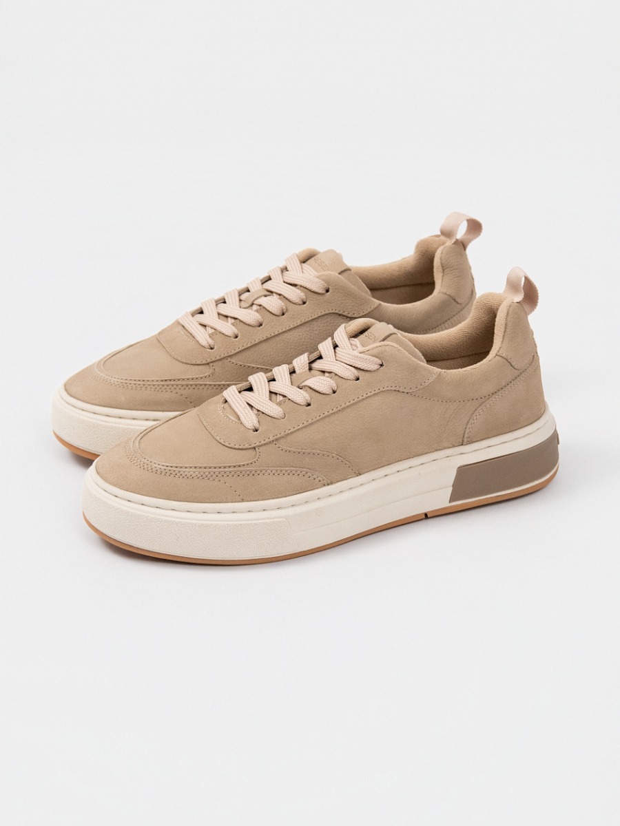 Tenis Reisen Casual em Couro Areia